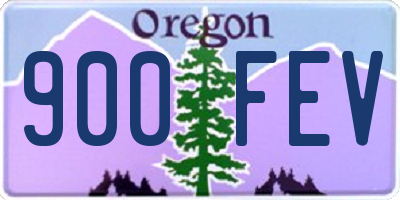 OR license plate 900FEV