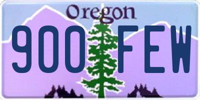 OR license plate 900FEW