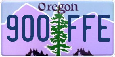 OR license plate 900FFE