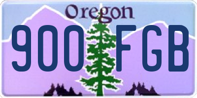 OR license plate 900FGB