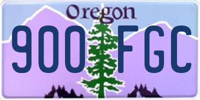 OR license plate 900FGC