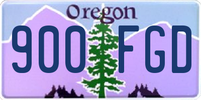 OR license plate 900FGD