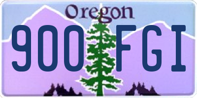 OR license plate 900FGI