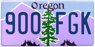 OR license plate 900FGK