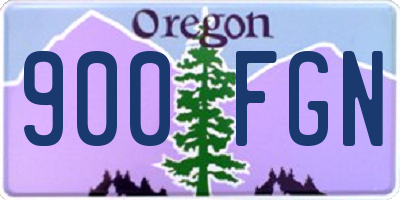 OR license plate 900FGN