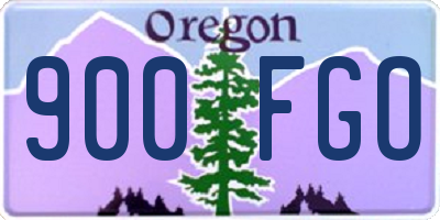 OR license plate 900FGO