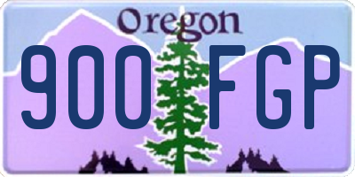 OR license plate 900FGP