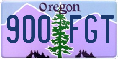 OR license plate 900FGT