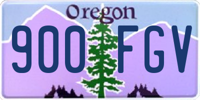 OR license plate 900FGV