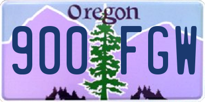 OR license plate 900FGW