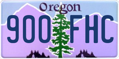 OR license plate 900FHC