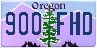 OR license plate 900FHD