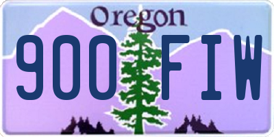 OR license plate 900FIW
