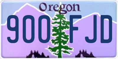 OR license plate 900FJD