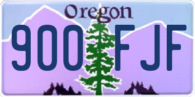 OR license plate 900FJF
