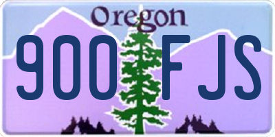 OR license plate 900FJS