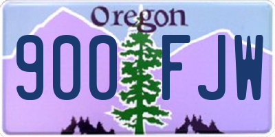 OR license plate 900FJW