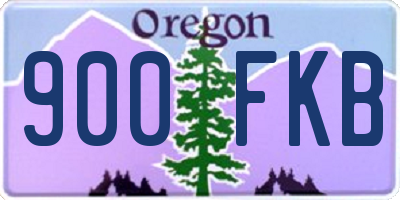OR license plate 900FKB