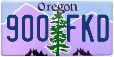 OR license plate 900FKD