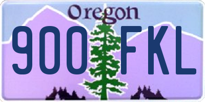 OR license plate 900FKL