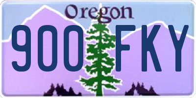 OR license plate 900FKY