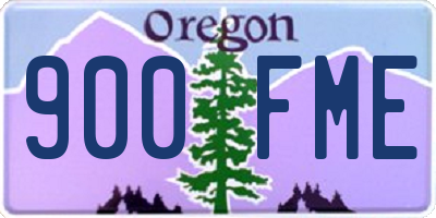 OR license plate 900FME