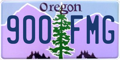 OR license plate 900FMG