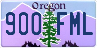 OR license plate 900FML