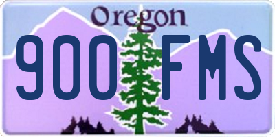 OR license plate 900FMS