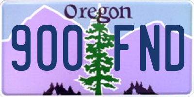 OR license plate 900FND