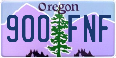 OR license plate 900FNF