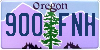 OR license plate 900FNH