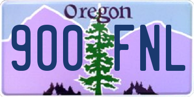 OR license plate 900FNL