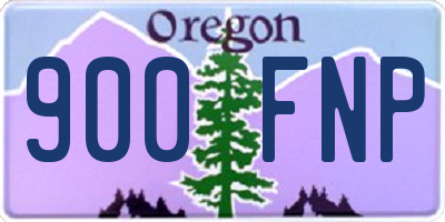 OR license plate 900FNP