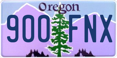 OR license plate 900FNX