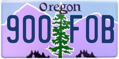 OR license plate 900FOB