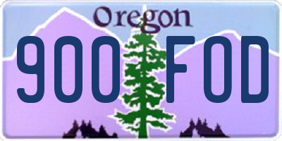 OR license plate 900FOD