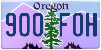 OR license plate 900FOH