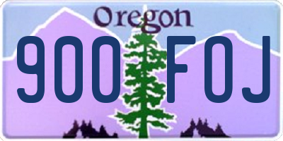 OR license plate 900FOJ