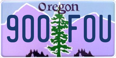 OR license plate 900FOU