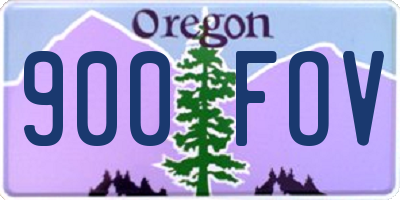 OR license plate 900FOV