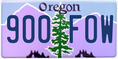 OR license plate 900FOW