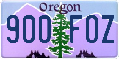 OR license plate 900FOZ