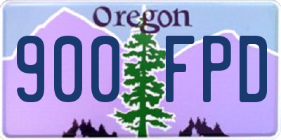 OR license plate 900FPD