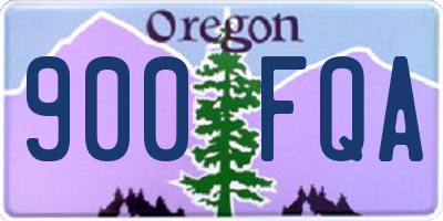 OR license plate 900FQA