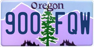 OR license plate 900FQW