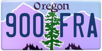 OR license plate 900FRA
