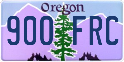 OR license plate 900FRC