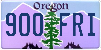 OR license plate 900FRI