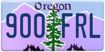 OR license plate 900FRL
